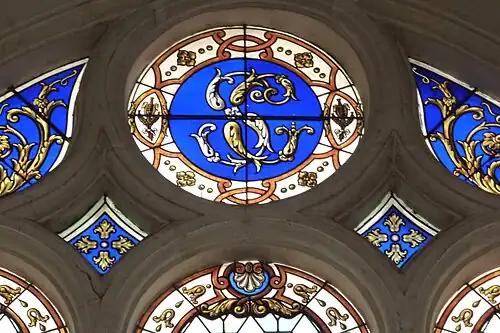 Window detail - a monogram