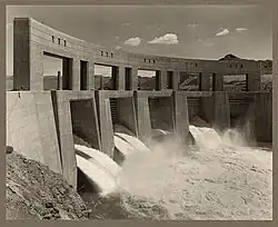 Parker Dam as viewed from the California side.