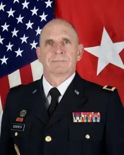 2011 color head and shoulders photo of brigadier General Paul C. Genereux in dress blue uniform