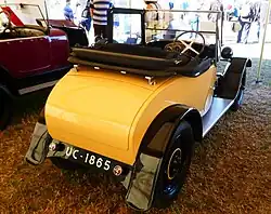 Rear view of 1928 Peugeot 5CV Type 172 R Cabriolet