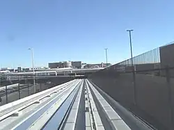 PHX Sky Train rails from terminals four to three.