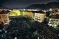 The logotype of the Locarno Film Festival screened in Piazza Grande[15]