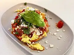 Chilaquiles served in California