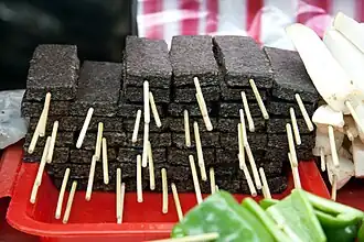 Chinese pig's blood cakes
