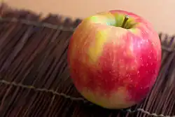 Closeup of a Pink Lady apple
