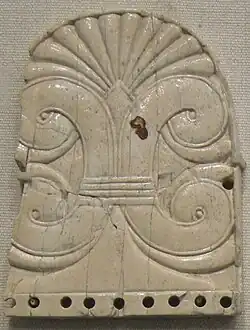 Plaque with plant motif