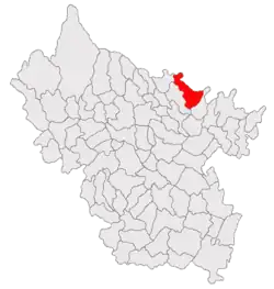 Location in Buzău County
