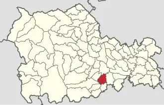 Location in Neamț County