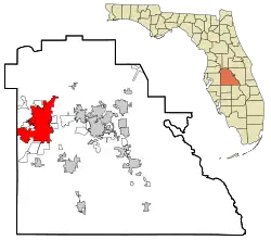 Location in Polk County and the state of Florida