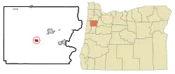 Location in Oregon