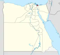 Port Said Governorate on the map of Egypt