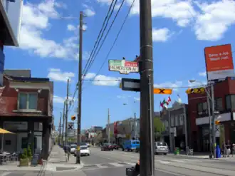 Street view of Little Portugal, Toronto.