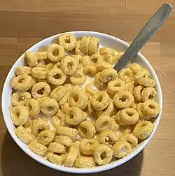 Sweetened cereal with honey (Post Honey Ohs!)