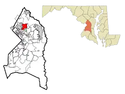 Location in Prince George's County and Maryland
