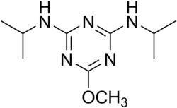 Skeletal formula of prometon