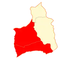 Location in Arica y Parinacota Region