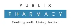 Logo of Publix Pharmacy. "Publix Pharmacy. Feeling Well. Living Better."