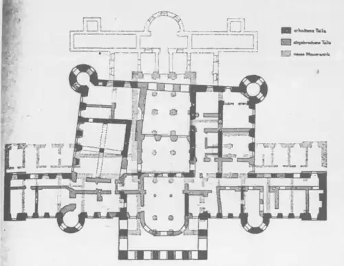 Plan of Schloss Putbus by Pavelt (1865)