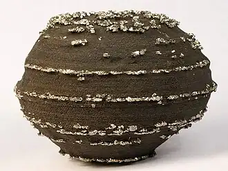 Pyrite concretion in shale