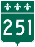 Route 251 marker