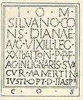 Inscription on the Roman votive stone of Trennfurt