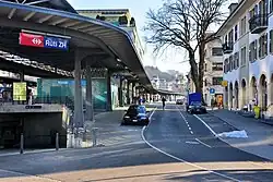 The front of the station