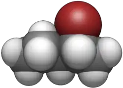 Van der Waals space filling structure of (R)-2-bromopentane