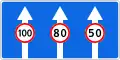 Speed limit lanes