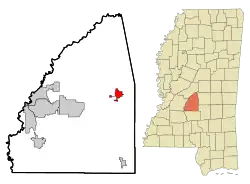 Location of Pelahatchie, Mississippi