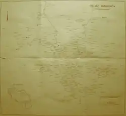 A map depicting The District of Branković drawn based on toponyms from the defter[8]