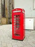 Telephone box standing in Bielefeld, Germany