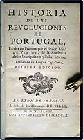 A Spanish 1747 edition of Vertot's History of the Revolutions in Portugal