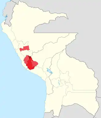 Location of Iquicha within the Peru-Bolivian Confederation