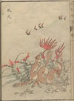 "Kitsunebi" from the Kaibutsu gahon (1881)