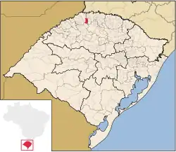 Location of Redentora in Rio Grande do Sul