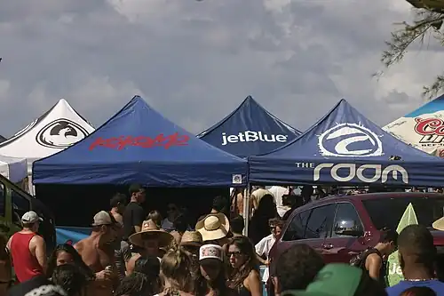 View of Rip Curl pro at Jobos Beach in February 2013