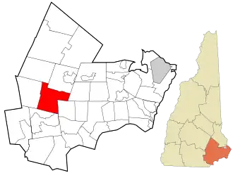 Location in Rockingham County and the state of New Hampshire.