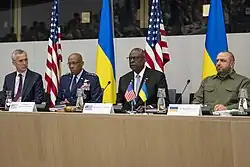Stoltenberg at a meeting of the Ukraine Defense Contact Group at NATO Headquarters in Brussels, 13 June 2024