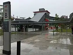 Start of linkway at station Entrance B.