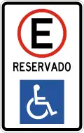 R-8-29 Parking spot, reserved for disabled persons