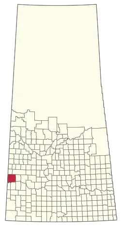 Location of the RM of Chesterfield No. 261 in Saskatchewan