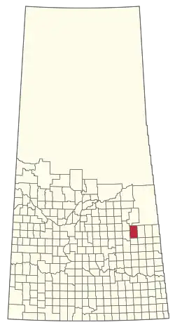Location of the RM of Hazel Dell No. 335 in Saskatchewan