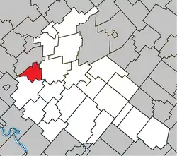 Location within Arthabaska RCM.