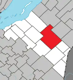 Location within La Matapédia RCM