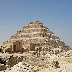 The Pyramid of Djoser, Saqqara, Egypt, by Imhotep, 2667–2648 BC[35]
