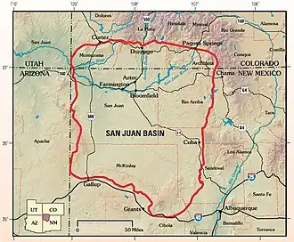 A color map of the San Juan Basin