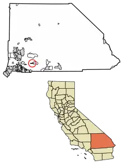 Location of Big Bear Lake in San Bernardino County, California