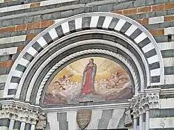 Lunette on the facade