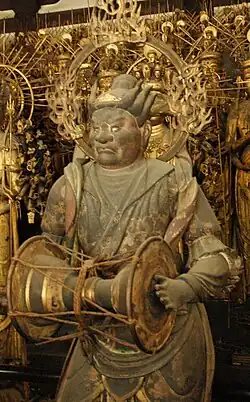 One of the 28 Sanjusangen-do temple deities, Kendatsuba (乾闥婆)