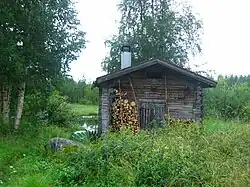 Sauna building in Finland